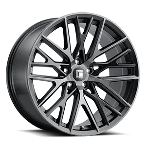 TOUREN TR91 3291 MATTE BLACK BRUSHED WITH DARK 20X10.5 GLOSS BLACK