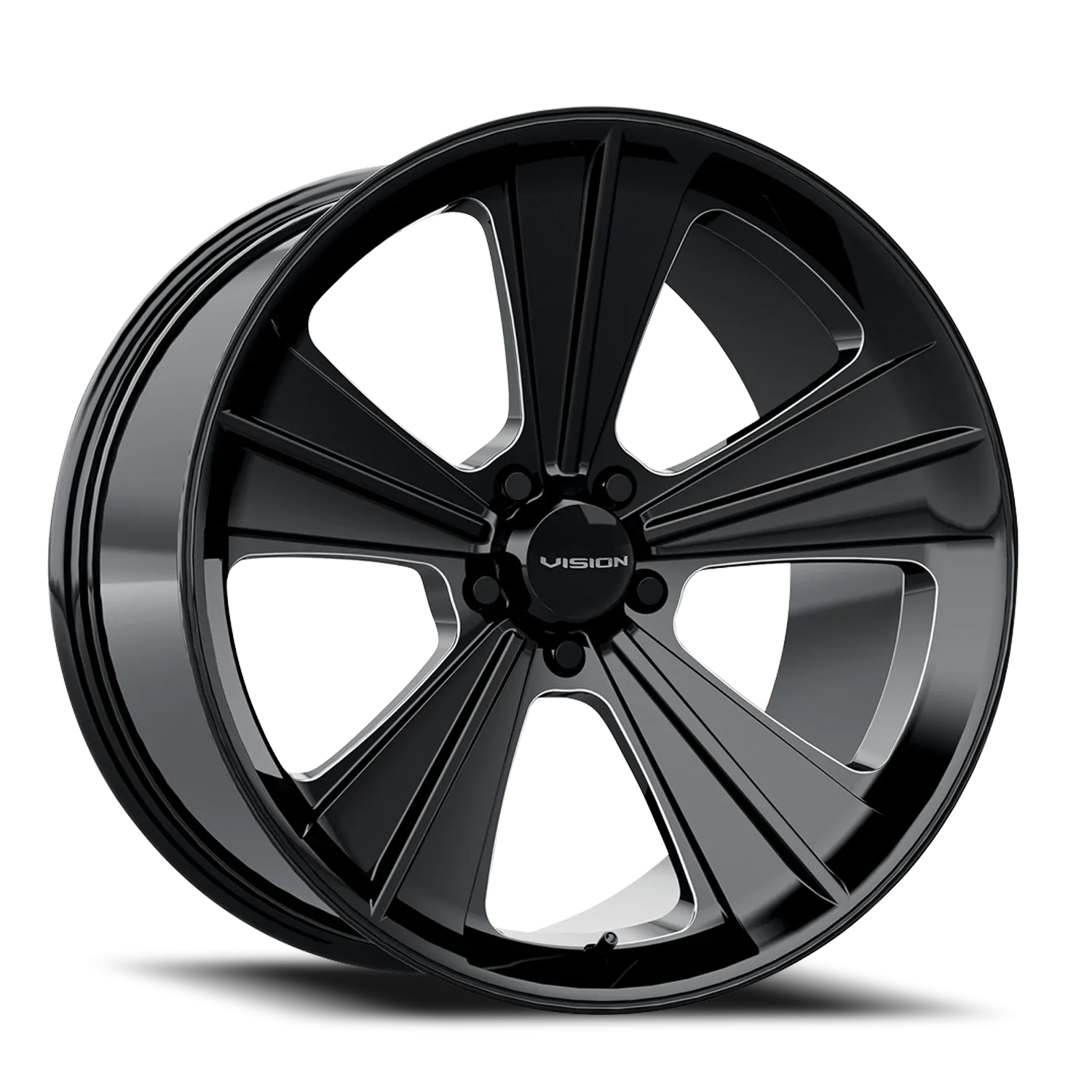 VISION 327 20X11 GLOSS BLACK MILLED SPOKE