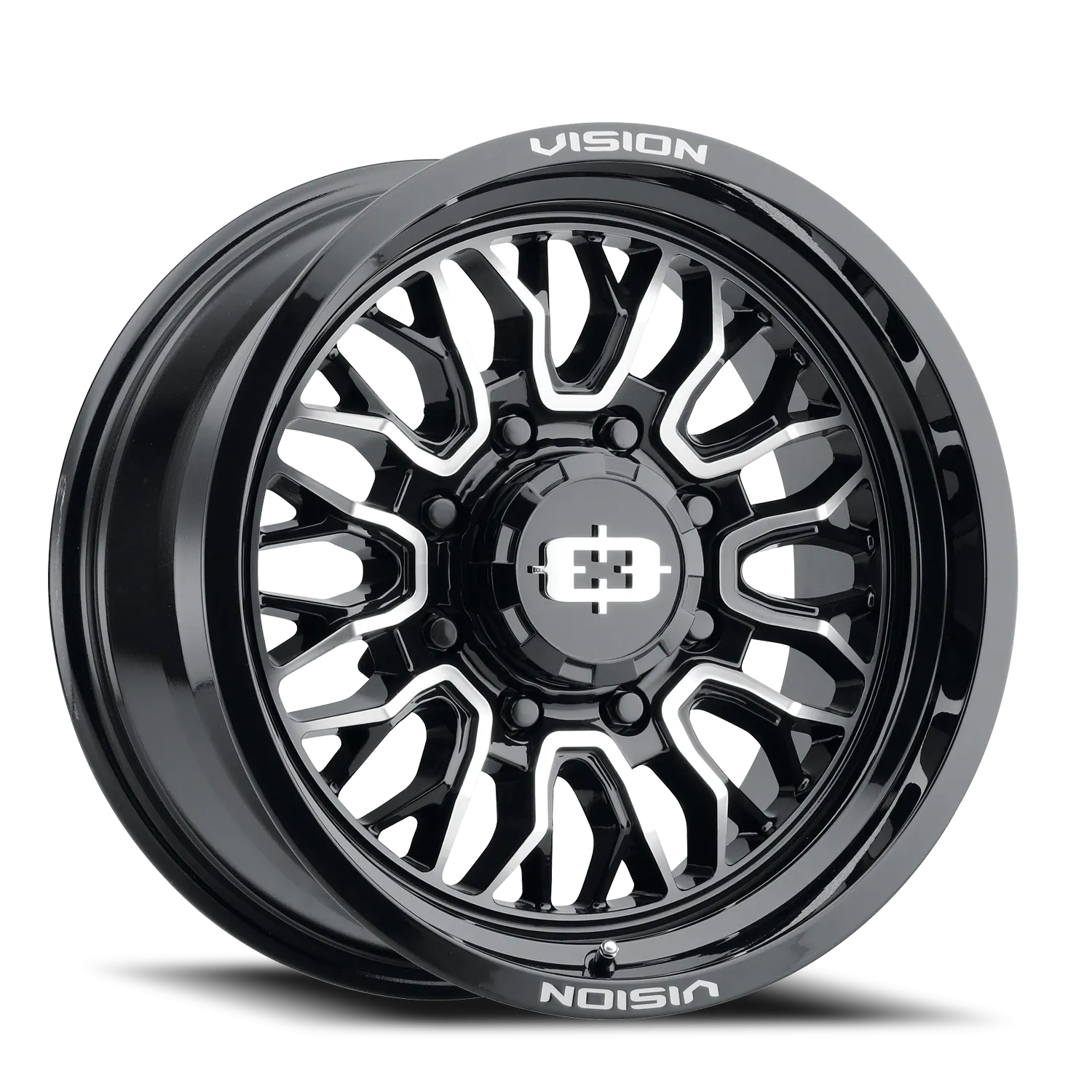 VISION 402 20X12 GLOSS BLACK MACHINED FACE